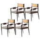 Nordic Dining Arm Chairs Open Back Side Chair for Kitchen with Metal Legs Black 4 Piece Set Clearhalo ' kitchen&dining_furn' 'Dining Chairs' 'Dining Tables & Seating' 'dining_chair' 'furn' 'furn_dining_chair' 'Furniture' 'furniture_dining_chair' 'Kitchen & Dining Furniture' 'kitchen' 4399930