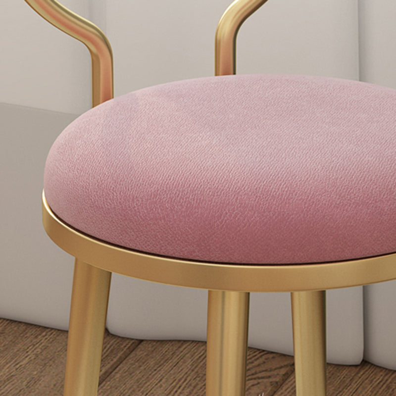 Glam Metal Dining Room Chair Armless Open Back Dining Side Chair for Home Use Clearhalo ' kitchen&dining_furn' 'Dining Chairs' 'Dining Tables & Seating' 'dining_chair' 'furn' 'furn_dining_chair' 'Furniture' 'furniture_dining_chair' 'Kitchen & Dining Furniture' 'kitchen' 4399952