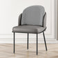 Glam Metal Dining Room Chair Armless PU Leather Dining Chairs for Home Use Gray Black 1 Piece Clearhalo ' kitchen&dining_furn' 'Dining Chairs' 'Dining Tables & Seating' 'dining_chair' 'furn' 'furn_dining_chair' 'Furniture' 'furniture_dining_chair' 'Kitchen & Dining Furniture' 'kitchen' 4399959