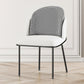Glam Metal Dining Room Chair Armless PU Leather Dining Chairs for Home Use White-Black 1 Piece Clearhalo ' kitchen&dining_furn' 'Dining Chairs' 'Dining Tables & Seating' 'dining_chair' 'furn' 'furn_dining_chair' 'Furniture' 'furniture_dining_chair' 'Kitchen & Dining Furniture' 'kitchen' 4399963