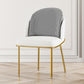 Glam Metal Dining Room Chair Armless PU Leather Dining Chairs for Home Use White-Gold 1 Piece Clearhalo ' kitchen&dining_furn' 'Dining Chairs' 'Dining Tables & Seating' 'dining_chair' 'furn' 'furn_dining_chair' 'Furniture' 'furniture_dining_chair' 'Kitchen & Dining Furniture' 'kitchen' 4399965