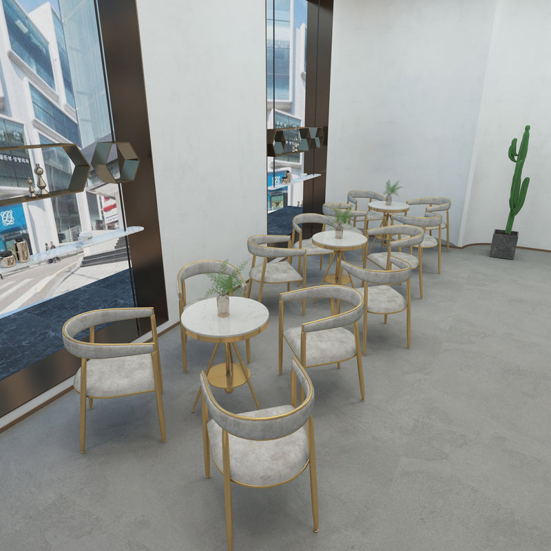 Glam Metal Dining Room Chair Armless Velvet Dining Side Chairs for Home Use Clearhalo ' kitchen&dining_furn' 'Dining Chairs' 'Dining Tables & Seating' 'dining_chair' 'furn' 'furn_dining_chair' 'Furniture' 'furniture_dining_chair' 'Kitchen & Dining Furniture' 'kitchen' 4399977