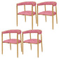 Glam Metal Dining Room Chair Armless Velvet Dining Side Chairs for Home Use Pink 4 Piece Set Clearhalo ' kitchen&dining_furn' 'Dining Chairs' 'Dining Tables & Seating' 'dining_chair' 'furn' 'furn_dining_chair' 'Furniture' 'furniture_dining_chair' 'Kitchen & Dining Furniture' 'kitchen' 4399979