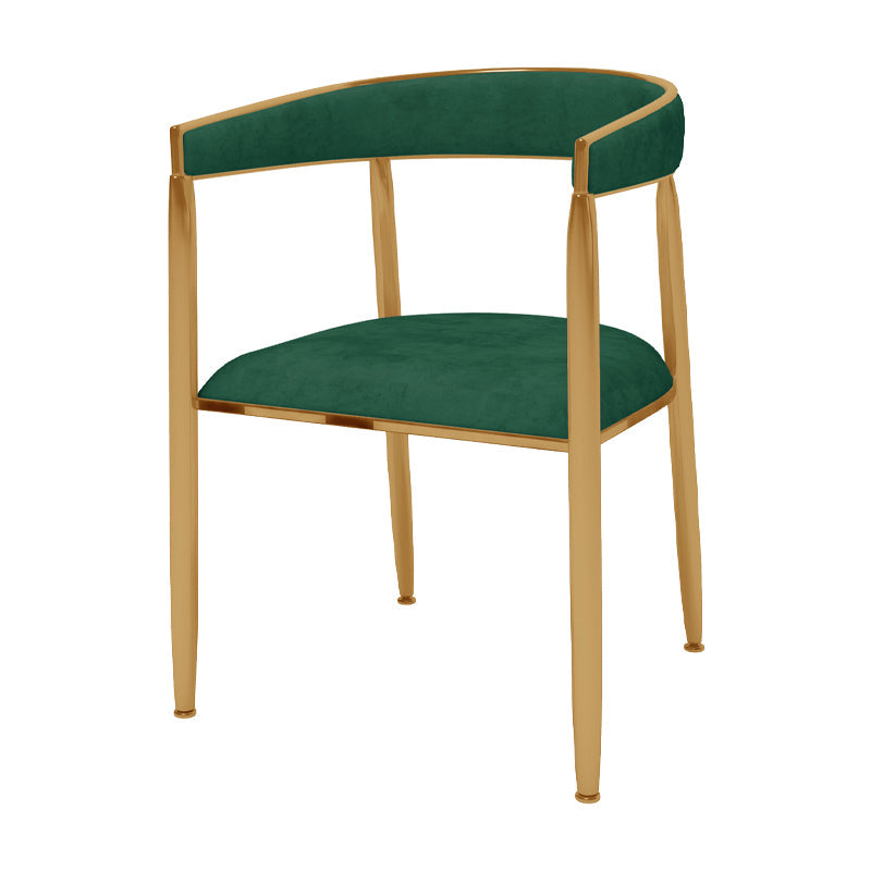 Glam Metal Dining Room Chair Armless Velvet Dining Side Chairs for Home Use Clearhalo ' kitchen&dining_furn' 'Dining Chairs' 'Dining Tables & Seating' 'dining_chair' 'furn' 'furn_dining_chair' 'Furniture' 'furniture_dining_chair' 'Kitchen & Dining Furniture' 'kitchen' 4399982