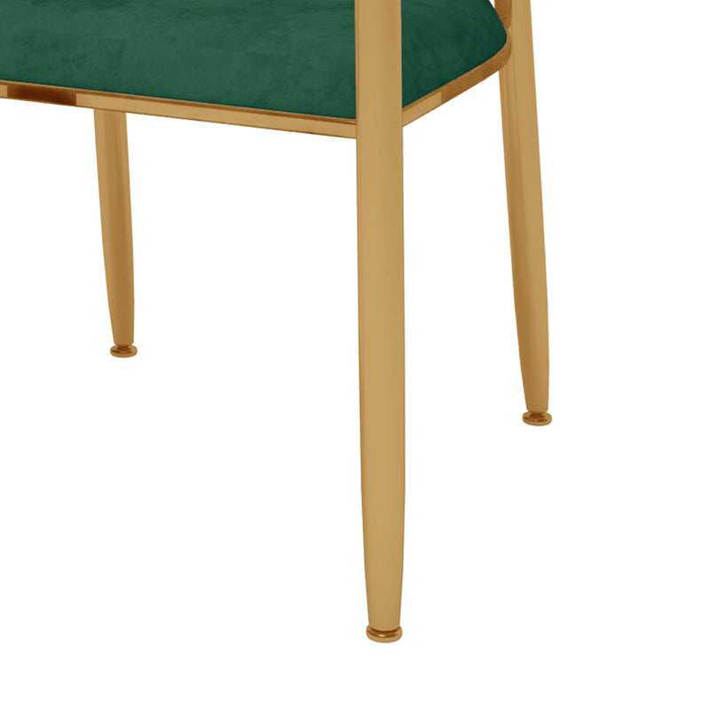 Glam Metal Dining Room Chair Armless Velvet Dining Side Chairs for Home Use Clearhalo ' kitchen&dining_furn' 'Dining Chairs' 'Dining Tables & Seating' 'dining_chair' 'furn' 'furn_dining_chair' 'Furniture' 'furniture_dining_chair' 'Kitchen & Dining Furniture' 'kitchen' 4399986