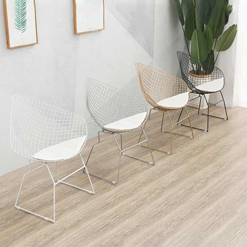 Glam Style Dining Chairs Kitchen Dining Armless Chairs with Metal Legs Clearhalo ' kitchen&dining_furn' 'Dining Chairs' 'Dining Tables & Seating' 'dining_chair' 'furn' 'furn_dining_chair' 'Furniture' 'furniture_dining_chair' 'Kitchen & Dining Furniture' 'kitchen' 4399998