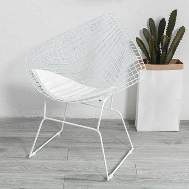 Glam Style Dining Chairs Kitchen Dining Armless Chairs with Metal Legs White 1 Piece Clearhalo ' kitchen&dining_furn' 'Dining Chairs' 'Dining Tables & Seating' 'dining_chair' 'furn' 'furn_dining_chair' 'Furniture' 'furniture_dining_chair' 'Kitchen & Dining Furniture' 'kitchen' 4400003