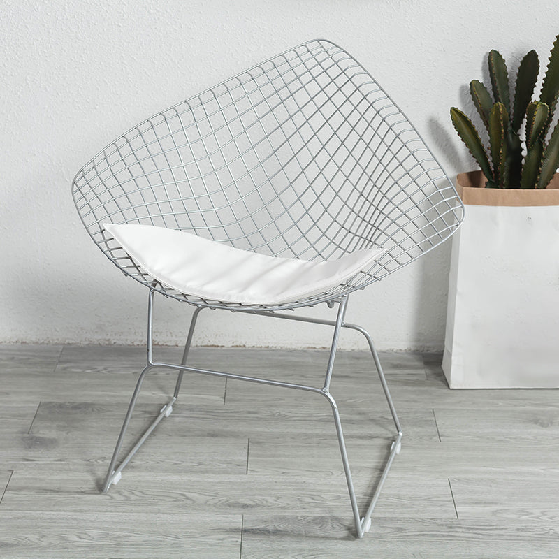 Glam Style Dining Chairs Kitchen Dining Armless Chairs with Metal Legs Silver 1 Piece Clearhalo ' kitchen&dining_furn' 'Dining Chairs' 'Dining Tables & Seating' 'dining_chair' 'furn' 'furn_dining_chair' 'Furniture' 'furniture_dining_chair' 'Kitchen & Dining Furniture' 'kitchen' 4400009