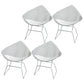 Glam Style Dining Chairs Kitchen Dining Armless Chairs with Metal Legs Silver 4 Piece Set Clearhalo ' kitchen&dining_furn' 'Dining Chairs' 'Dining Tables & Seating' 'dining_chair' 'furn' 'furn_dining_chair' 'Furniture' 'furniture_dining_chair' 'Kitchen & Dining Furniture' 'kitchen' 4400011