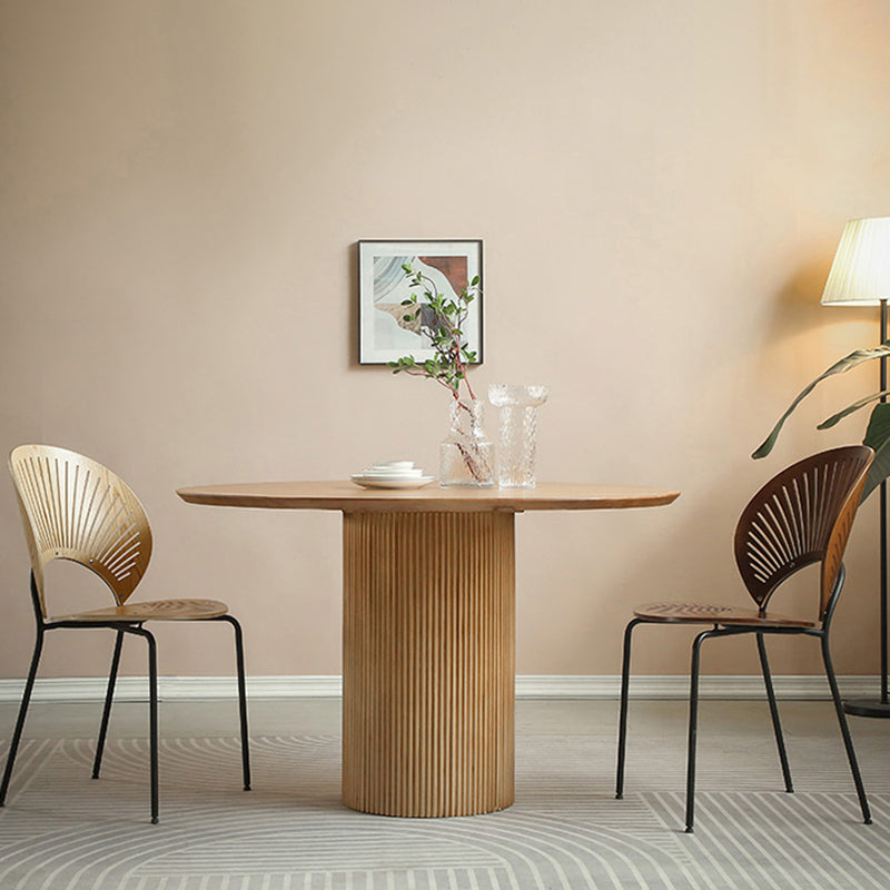 1/2/3/4 Pcs Wood Modern Dining Room Set with Round Table and Metal Chairs Dinette Set 3 Pieces: Table, 2 Chairs Clearhalo 'Dining Room Sets' 'Dining Tables & Seating' 'dining_room_set' 'furn' 'furn_dining_room_set' 'Furniture' 'furniture_dining_room_set' 'Kitchen & Dining Furniture' 'kitchen&dining_furn' 'kitchen' 4400037