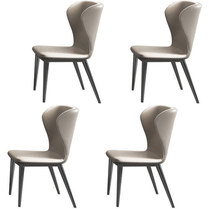 1/4/5/7 Pieces Dining Set Modern Sintered Stone Dining Table and Leather Chairs Dining Set 4 Grey Chairs Clearhalo 'Dining Room Sets' 'Dining Tables & Seating' 'dining_room_set' 'furn' 'furn_dining_room_set' 'Furniture' 'furniture_dining_room_set' 'Kitchen & Dining Furniture' 'kitchen&dining_furn' 'kitchen' 4400057