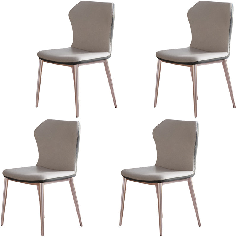 Glam 1/4/5/7 Pieces Dining Set Sintered Stone Dining Table Set with Leather Chairs 4 White Chairs Clearhalo 'Dining Room Sets' 'Dining Tables & Seating' 'dining_room_set' 'furn' 'furn_dining_room_set' 'Furniture' 'furniture_dining_room_set' 'Kitchen & Dining Furniture' 'kitchen&dining_furn' 'kitchen' 4400071