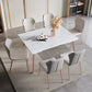 Glam 1/4/5/7 Pieces Dining Set Sintered Stone Dining Table Set with Leather Chairs Clearhalo 'Dining Room Sets' 'Dining Tables & Seating' 'dining_room_set' 'furn' 'furn_dining_room_set' 'Furniture' 'furniture_dining_room_set' 'Kitchen & Dining Furniture' 'kitchen&dining_furn' 'kitchen' 4400074