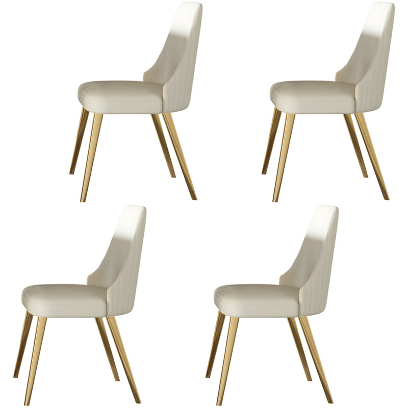 1/4/5/7 Pieces Nordic Dining Set Sintered Stone Dining set with Leather Chairs 4 White Chairs Clearhalo 'Dining Room Sets' 'Dining Tables & Seating' 'dining_room_set' 'furn' 'furn_dining_room_set' 'Furniture' 'furniture_dining_room_set' 'Kitchen & Dining Furniture' 'kitchen&dining_furn' 'kitchen' 4400087