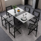 1/2/3/5/7 Pcs Wood Modern Dining Room Set with Foldable Table Dinette Set 7 Pieces: Table, 6 Chairs Clearhalo 'Dining Room Sets' 'Dining Tables & Seating' 'dining_room_set' 'furn' 'furn_dining_room_set' 'Furniture' 'furniture_dining_room_set' 'Kitchen & Dining Furniture' 'kitchen&dining_furn' 'kitchen' 4400101