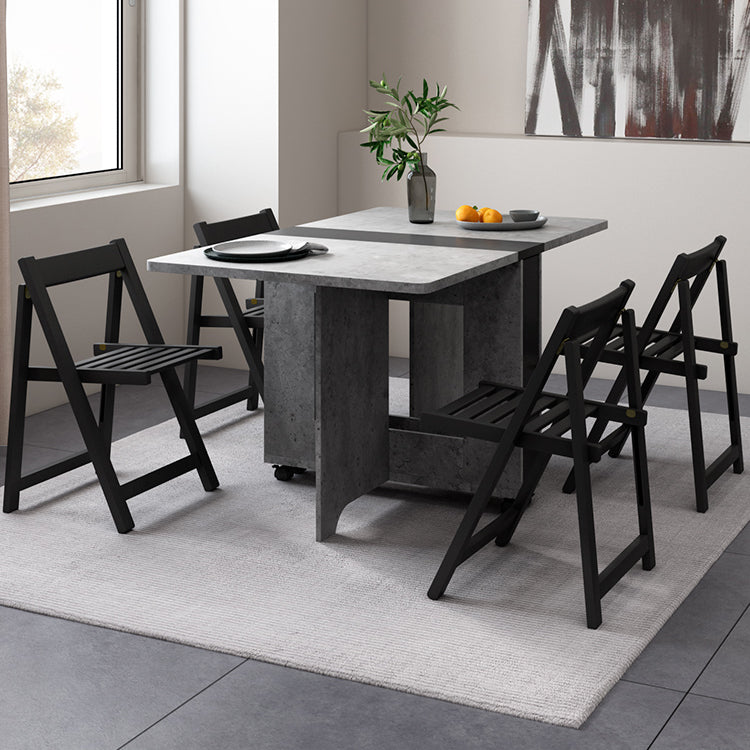 1/2/3/5/7 Pcs Wood Modern Dining Room Set with Foldable Table Dinette Set 5 Pieces: Table, 4 Chairs Clearhalo 'Dining Room Sets' 'Dining Tables & Seating' 'dining_room_set' 'furn' 'furn_dining_room_set' 'Furniture' 'furniture_dining_room_set' 'Kitchen & Dining Furniture' 'kitchen&dining_furn' 'kitchen' 4400104