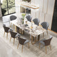 Luxury 1/2/3/5/6/7/8/9 Pieces Dining Set with Stone Dining Table and Chairs Dinette Set 9 Pieces: Table, 8 Chairs Clearhalo 'Dining Room Sets' 'Dining Tables & Seating' 'dining_room_set' 'furn' 'furn_dining_room_set' 'Furniture' 'furniture_dining_room_set' 'Kitchen & Dining Furniture' 'kitchen&dining_furn' 'kitchen' 4400132