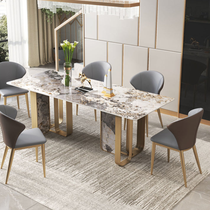 Luxury 1/2/3/5/6/7/8/9 Pieces Dining Set with Stone Dining Table and Chairs Dinette Set Clearhalo 'Dining Room Sets' 'Dining Tables & Seating' 'dining_room_set' 'furn' 'furn_dining_room_set' 'Furniture' 'furniture_dining_room_set' 'Kitchen & Dining Furniture' 'kitchen&dining_furn' 'kitchen' 4400133