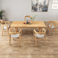 Modern 1/2/4/5/6/7 Pieces Dining Set Rectangle Dining Table Set with Wood Chairs 6 Pieces: Table, 5 Chairs Clearhalo 'Dining Room Sets' 'Dining Tables & Seating' 'dining_room_set' 'furn' 'furn_dining_room_set' 'Furniture' 'furniture_dining_room_set' 'Kitchen & Dining Furniture' 'kitchen&dining_furn' 'kitchen' 4400150