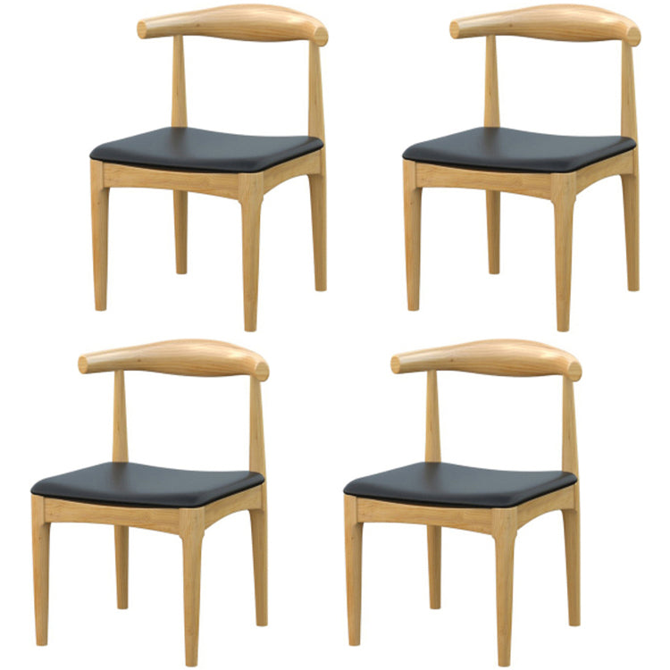 Modern 1/2/4/5/6/7 Pieces Dining Set Rectangle Dining Table Set with Wood Chairs 4 Black Chairs Clearhalo 'Dining Room Sets' 'Dining Tables & Seating' 'dining_room_set' 'furn' 'furn_dining_room_set' 'Furniture' 'furniture_dining_room_set' 'Kitchen & Dining Furniture' 'kitchen&dining_furn' 'kitchen' 4400151