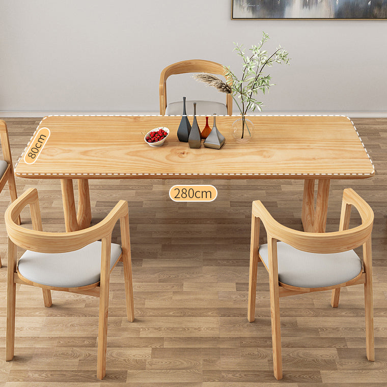 Modern 1/2/4/5/6/7 Pieces Dining Set Rectangle Dining Table Set with Wood Chairs Clearhalo 'Dining Room Sets' 'Dining Tables & Seating' 'dining_room_set' 'furn' 'furn_dining_room_set' 'Furniture' 'furniture_dining_room_set' 'Kitchen & Dining Furniture' 'kitchen&dining_furn' 'kitchen' 4400154
