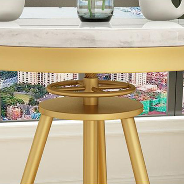 1/3/4/5 Pcs Metal Modern Dining Room Set with Marble Table and Metal Base Dinette Set Clearhalo 'Dining Room Sets' 'Dining Tables & Seating' 'dining_room_set' 'furn' 'furn_dining_room_set' 'Furniture' 'furniture_dining_room_set' 'Kitchen & Dining Furniture' 'kitchen&dining_furn' 'kitchen' 4400179