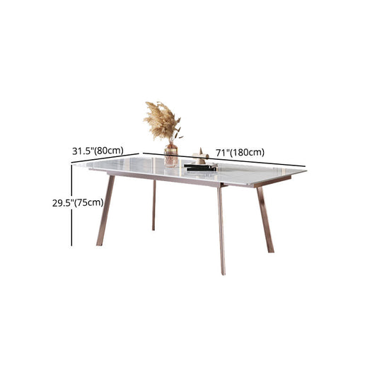 Extendable 1/4/5/7 Pieces Dining Set Sintered Stone Dining Table Set with Chairs Clearhalo 'Dining Room Sets' 'Dining Tables & Seating' 'dining_room_set' 'furn' 'furn_dining_room_set' 'Furniture' 'furniture_dining_room_set' 'Kitchen & Dining Furniture' 'kitchen&dining_furn' 'kitchen' 4400235