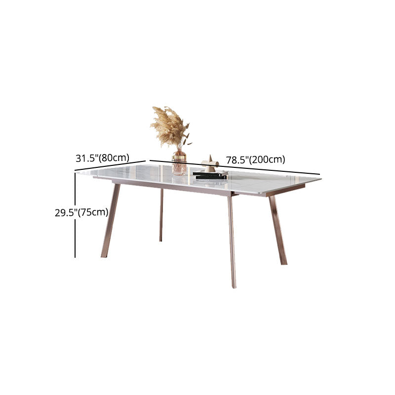 Extendable 1/4/5/7 Pieces Dining Set Sintered Stone Dining Table Set with Chairs Clearhalo 'Dining Room Sets' 'Dining Tables & Seating' 'dining_room_set' 'furn' 'furn_dining_room_set' 'Furniture' 'furniture_dining_room_set' 'Kitchen & Dining Furniture' 'kitchen&dining_furn' 'kitchen' 4400236