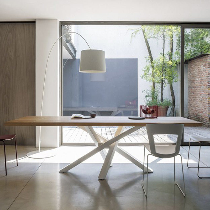 Rectangle Industrial Style Dining Table Solid Wood Fixed Table for Restaurant White 63"L x 27.6"W x 29.5"H Without Chairs Clearhalo ' dining_table' 'Dining Tables & Seating' 'Dining Tables' 'furn' 'furn_dining_table' 'Furniture' 'furniture_dining_table' 'Kitchen & Dining Furniture' 'kitchen&dining_furn' 'kitchen' 'kitchen_dining_table' 4400276