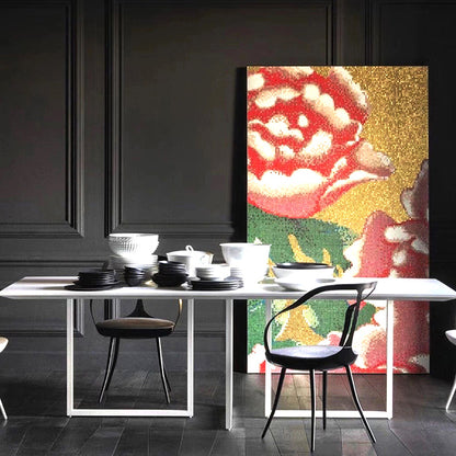 Solid Wood Top Dining Table Industrial Fixed Table for Dining Room White Clearhalo ' dining_table' 'Dining Tables & Seating' 'Dining Tables' 'Furniture' 'furniture_dining_table' 'Kitchen & Dining Furniture' 'kitchen&dining_furn' 'kitchen' 'kitchen_dining_table' 4400313