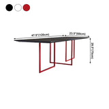 Solid Wood Top Dining Table Industrial Fixed Table for Dining Room Clearhalo ' dining_table' 'Dining Tables & Seating' 'Dining Tables' 'Furniture' 'furniture_dining_table' 'Kitchen & Dining Furniture' 'kitchen&dining_furn' 'kitchen' 'kitchen_dining_table' 4400321