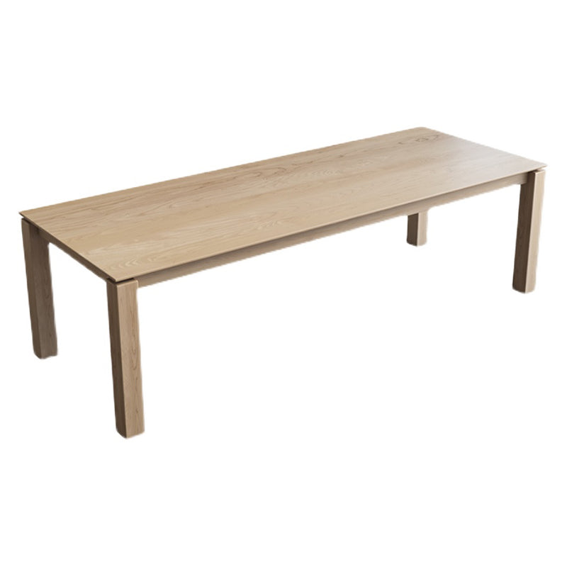 Rectangle 4 Legs Mid-Century Dining Table Solid Wood Fixed Table for Kitchen 102.4"L x 39.4"W x 29.5"H Clearhalo ' dining_table' 'Dining Tables & Seating' 'Dining Tables' 'Furniture' 'furniture_dining_table' 'Kitchen & Dining Furniture' 'kitchen&dining_furn' 'kitchen' 'kitchen_dining_table' 4400333