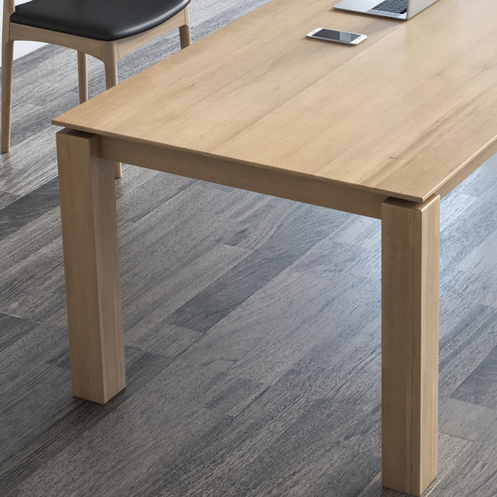 Rectangle 4 Legs Mid-Century Dining Table Solid Wood Fixed Table for Kitchen Clearhalo ' dining_table' 'Dining Tables & Seating' 'Dining Tables' 'Furniture' 'furniture_dining_table' 'Kitchen & Dining Furniture' 'kitchen&dining_furn' 'kitchen' 'kitchen_dining_table' 4400335