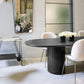Oval Modern Dining Table Black Fixed Table with Double Pedestal Base Clearhalo ' dining_table' 'Dining Tables & Seating' 'Dining Tables' 'furn' 'furn_dining_table' 'Furniture' 'furniture_dining_table' 'Kitchen & Dining Furniture' 'kitchen&dining_furn' 'kitchen' 'kitchen_dining_table' 4400382