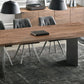 Rectangle Glam Dining Table Solid Wood Brown Fixed Table with Double Pedestal Base Clearhalo ' dining_table' 'Dining Tables & Seating' 'Dining Tables' 'Furniture' 'furniture_dining_table' 'Kitchen & Dining Furniture' 'kitchen&dining_furn' 'kitchen' 'kitchen_dining_table' 4400395