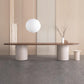 Oval Modern Dining Table Solid Wood Fixed Table with Double Pedestal Base Brown 63"L x 27.6"W x 29.5"H Without Chairs Clearhalo ' dining_table' 'Dining Tables & Seating' 'Dining Tables' 'furn' 'furn_dining_table' 'Furniture' 'furniture_dining_table' 'Kitchen & Dining Furniture' 'kitchen&dining_furn' 'kitchen' 'kitchen_dining_table' 4400405