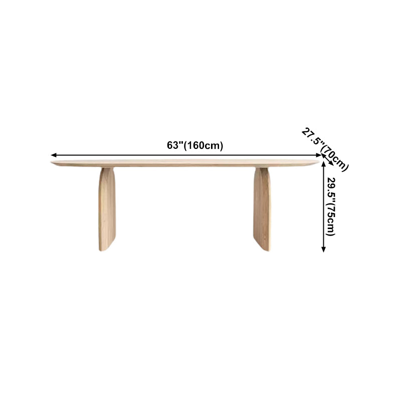 Oval Solid Wood Dining Table Simplicity Double Pedestal Dinette Table for Dining Room Clearhalo ' dining_table' 'Dining Tables & Seating' 'Dining Tables' 'furn' 'furn_dining_table' 'Furniture' 'furniture_dining_table' 'Kitchen & Dining Furniture' 'kitchen&dining_furn' 'kitchen' 'kitchen_dining_table' 4400448