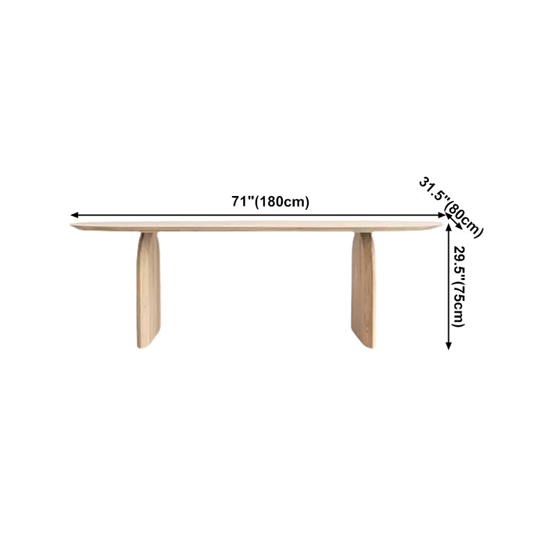 Oval Solid Wood Dining Table Simplicity Double Pedestal Dinette Table for Dining Room Clearhalo ' dining_table' 'Dining Tables & Seating' 'Dining Tables' 'furn' 'furn_dining_table' 'Furniture' 'furniture_dining_table' 'Kitchen & Dining Furniture' 'kitchen&dining_furn' 'kitchen' 'kitchen_dining_table' 4400449