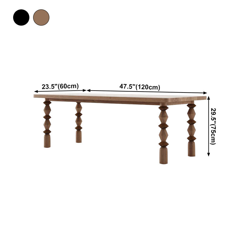 Rectangle Casual Dining Table Solid Wood Fixed Table for Restaurant Clearhalo ' dining_table' 'Dining Tables & Seating' 'Dining Tables' 'furn' 'furn_dining_table' 'Furniture' 'furniture_dining_table' 'Kitchen & Dining Furniture' 'kitchen&dining_furn' 'kitchen' 'kitchen_dining_table' 4400466