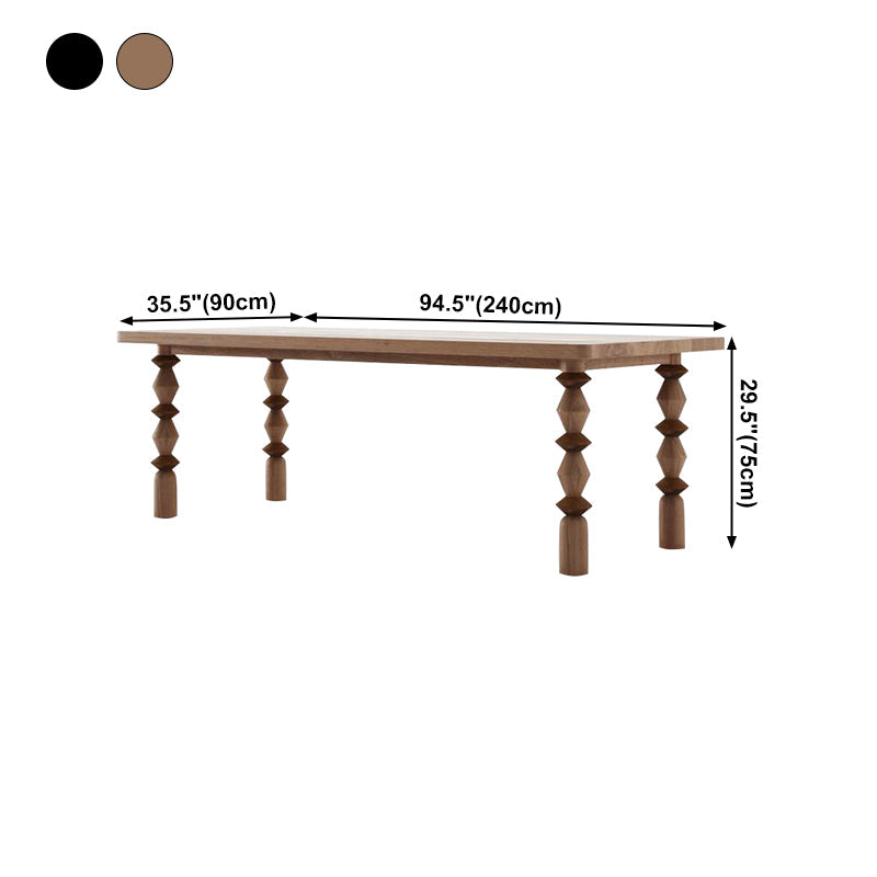 Rectangle Casual Dining Table Solid Wood Fixed Table for Restaurant Clearhalo ' dining_table' 'Dining Tables & Seating' 'Dining Tables' 'furn' 'furn_dining_table' 'Furniture' 'furniture_dining_table' 'Kitchen & Dining Furniture' 'kitchen&dining_furn' 'kitchen' 'kitchen_dining_table' 4400472