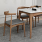 Medieval Modern Sintered Stone Table Kitchen Rectangle White Top Table with 4 Wood Legs Clearhalo ' dining_table' 'Dining Tables & Seating' 'Dining Tables' 'furn' 'furn_dining_table' 'Furniture' 'furniture_dining_table' 'Kitchen & Dining Furniture' 'kitchen&dining_furn' 'kitchen' 'kitchen_dining_table' 4400478