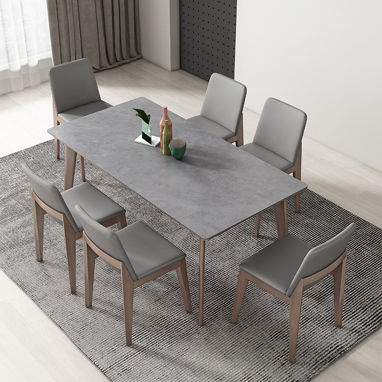 Medieval Modern Sintered Stone Table Rectangle Dining Table for Restaurant 63"L x 33.5"W x 29.5"H Without Chairs Clearhalo ' dining_table' 'Dining Tables & Seating' 'Dining Tables' 'furn' 'furn_dining_table' 'Furniture' 'furniture_dining_table' 'Kitchen & Dining Furniture' 'kitchen&dining_furn' 'kitchen' 'kitchen_dining_table' 4400489