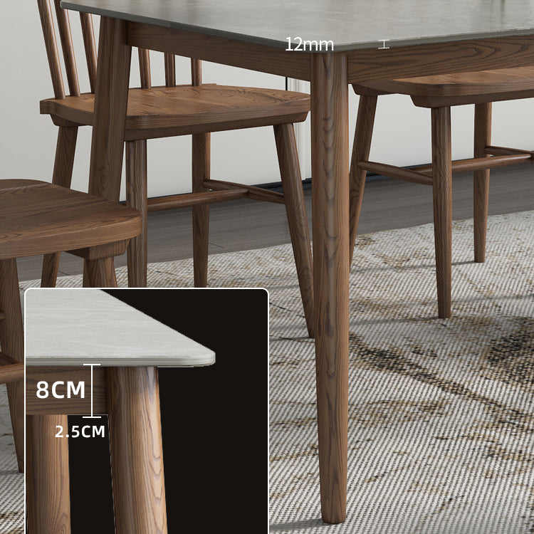 Medieval Modern Grey Table Rectangle Sintered Stone Table with 4 Legs for Restaurant Clearhalo ' dining_table' 'Dining Tables & Seating' 'Dining Tables' 'furn' 'furn_dining_table' 'Furniture' 'furniture_dining_table' 'Kitchen & Dining Furniture' 'kitchen&dining_furn' 'kitchen' 'kitchen_dining_table' 4400508