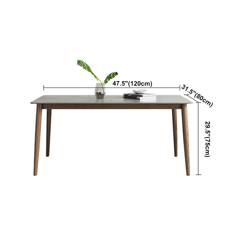 Medieval Modern Grey Table Rectangle Sintered Stone Table with 4 Legs for Restaurant Clearhalo ' dining_table' 'Dining Tables & Seating' 'Dining Tables' 'furn' 'furn_dining_table' 'Furniture' 'furniture_dining_table' 'Kitchen & Dining Furniture' 'kitchen&dining_furn' 'kitchen' 'kitchen_dining_table' 4400512