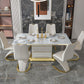 Luxury Sintered Stone Top Dining Table White Rectangle Table with Metal Pedestal Base Clearhalo ' dining_table' 'Dining Tables & Seating' 'Dining Tables' 'furn' 'furn_dining_table' 'Furniture' 'furniture_dining_table' 'Kitchen & Dining Furniture' 'kitchen&dining_furn' 'kitchen' 'kitchen_dining_table' 4400519