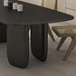 Rectangle Minimalist Dining Table Black Solid Wood Fixed Table for Restaurant Clearhalo ' dining_table' 'Dining Tables & Seating' 'Dining Tables' 'furn' 'furn_dining_table' 'Furniture' 'furniture_dining_table' 'Kitchen & Dining Furniture' 'kitchen&dining_furn' 'kitchen' 'kitchen_dining_table' 4400557
