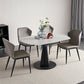 Extendable Round Dining Table Modern Sintered Stone Table with Metal Pedestal Base 59.1"L x 59.1"W x 29.5"H Without Chairs Clearhalo ' dining_table' 'Dining Tables & Seating' 'Dining Tables' 'furn' 'furn_dining_table' 'Furniture' 'furniture_dining_table' 'Kitchen & Dining Furniture' 'kitchen&dining_furn' 'kitchen' 'kitchen_dining_table' 4400565