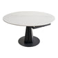 Extendable Round Dining Table Modern Sintered Stone Table with Metal Pedestal Base Clearhalo ' dining_table' 'Dining Tables & Seating' 'Dining Tables' 'furn' 'furn_dining_table' 'Furniture' 'furniture_dining_table' 'Kitchen & Dining Furniture' 'kitchen&dining_furn' 'kitchen' 'kitchen_dining_table' 4400568