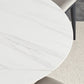 Extendable Round Dining Table Modern Sintered Stone Table with Metal Pedestal Base Clearhalo ' dining_table' 'Dining Tables & Seating' 'Dining Tables' 'furn' 'furn_dining_table' 'Furniture' 'furniture_dining_table' 'Kitchen & Dining Furniture' 'kitchen&dining_furn' 'kitchen' 'kitchen_dining_table' 4400572