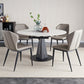 Extendable Round Dining Table Modern Sintered Stone Table with Metal Pedestal Base Clearhalo ' dining_table' 'Dining Tables & Seating' 'Dining Tables' 'furn' 'furn_dining_table' 'Furniture' 'furniture_dining_table' 'Kitchen & Dining Furniture' 'kitchen&dining_furn' 'kitchen' 'kitchen_dining_table' 4400573